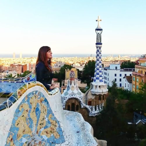 Katie looking out over Spain