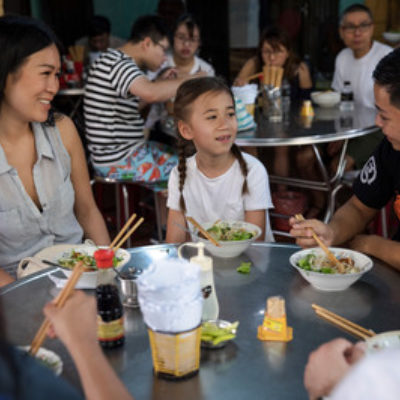 Vietnam Hoi An Oodles of Noodles Taste Testing Tour Mom Daughter Local Guide Interaction Eating