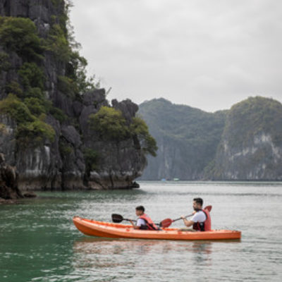 Vietnam Lan Ha Bay Kayaking Father Son
