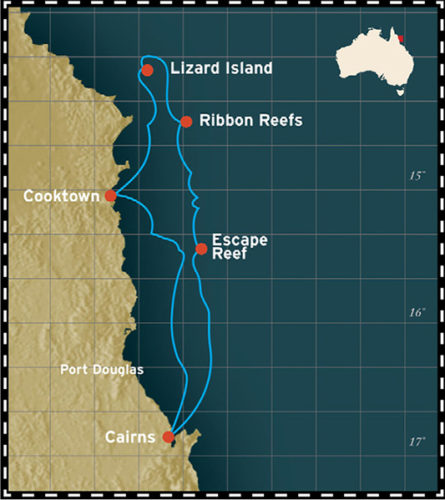 Coral Expeditions 4N Gbr Map 210316