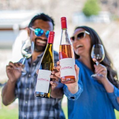 Mayhem Winery Showcasing wine